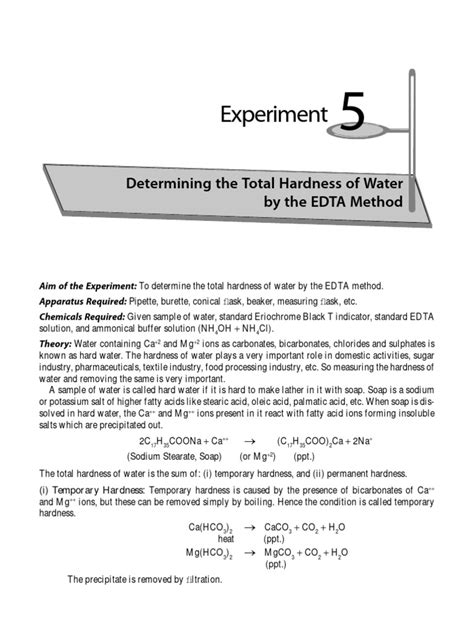 testing the hardness of water experiment results|Investigating Water Hardness > Experiment 3 from .